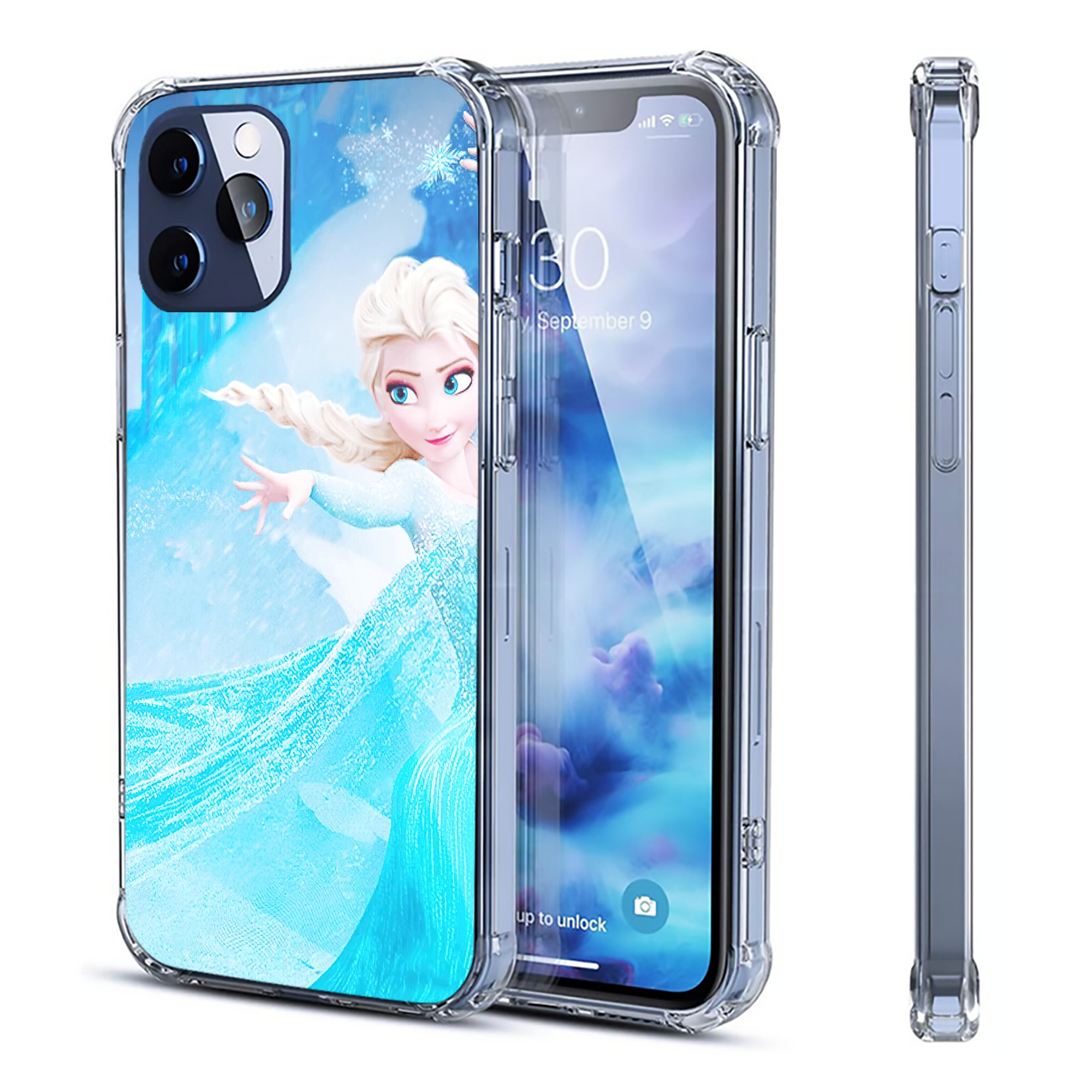 （画像用） アナと雪の女王 アンナ エルサ Frozen Anna Elsa 【iPhone 12シリーズ対応】透明スマホケース（クリアソフトケース）